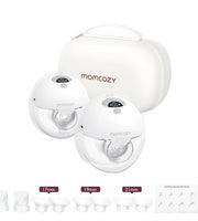 Momcozy M5 Tire-lait électrique portable mains libres, lot de 2 – Gris – 17/19/21/24 mm