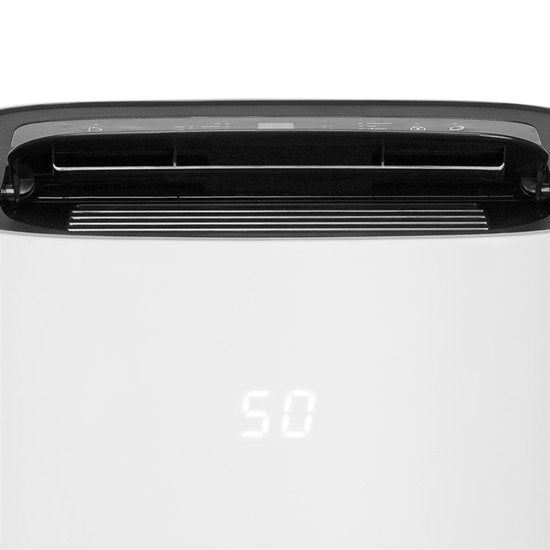 Déshumidificateur Princess 368020 Smart – Réservoir d'eau de 6 L – 350 W – Commande via Wi-Fi et application – Humidité réglable – 2 vitesses – Minuterie – 42 dB – Blanc