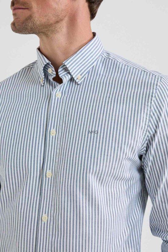Chemise McGregor, chemise Oxford à larges rayures, Mm999 6001 03 2100, bleu marine, homme, taille M