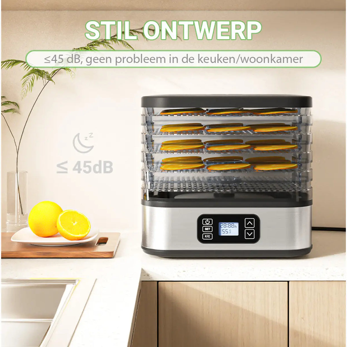 Déshydrateur alimentaire WOOX MX0195 - 5 tiroirs - minuterie et réglage de la température