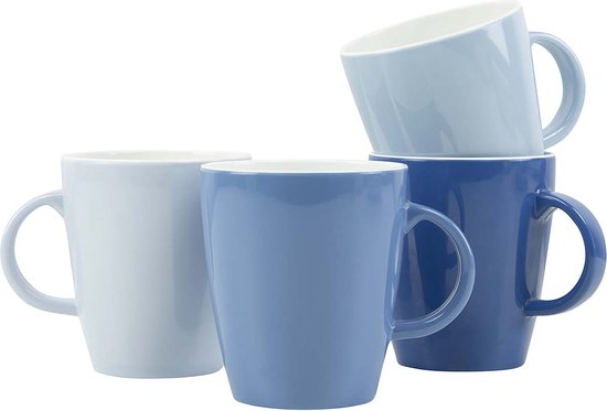 Gimex - Colour Line - Tasse - Sky - 380 ml - Lot de 4