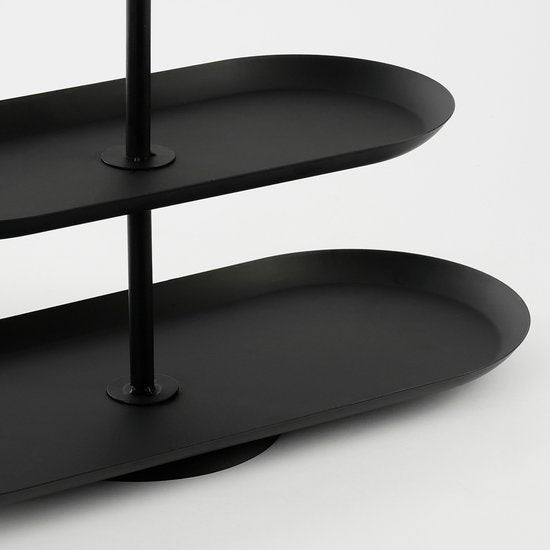 Mica Decorations Rama Etagere 2 Layer - L38 x L17 x H37 cm - Métal - Noir