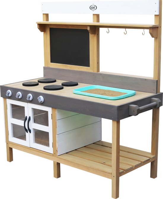 AXI Rosa Cuisine de jeu « Sable et eau » grande taille - 17 accessoires inclus - Cuisine de jeu « Boue »