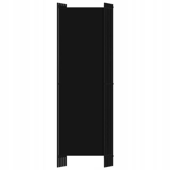 Paravent noir - 6 panneaux - 300 x 180 cm - Séparateur d'espace
