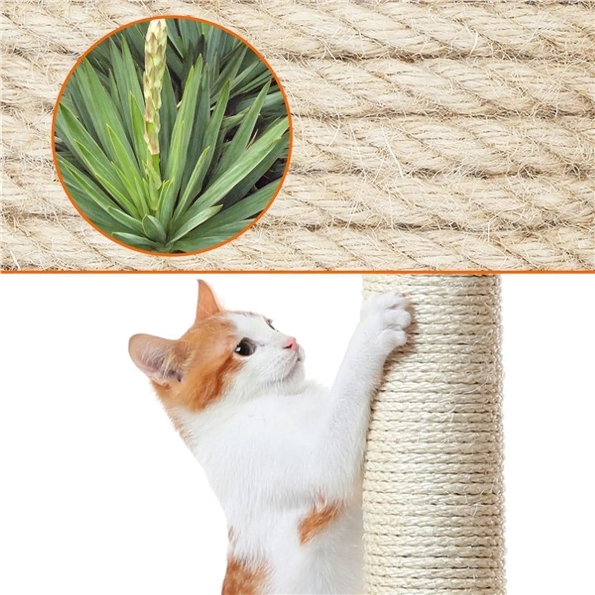 Yaheetech Cat Post With 5 Sisal Poles - Equipped With Padded Viewing Platform And Hammock And Cat Burrow - For 2 To 3 Small And Medium Cats - Light Grey Plush And Metal - 43,5 x 43,5 x 106 cm