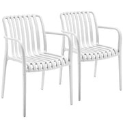 Tectake Chaises de jardin Alcudia, lot de 2 - Résistantes aux intempéries - Empilables - En plastique