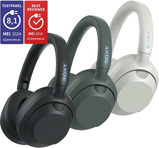 Sony ULT Wear - Casque sans fil à réduction de bruit avec technologie ULT Power Sound - Gris forêt