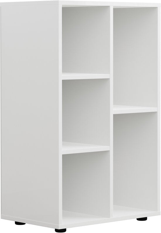 DMV - Armoire à compartiments - Armoire à compartiments Séparation de pièces - Armoire à compartiments Blanche - Armoire murale - Bibliothèque - Bibliothèque Blanche - Bibliothèque - blanche - 5 compartiments