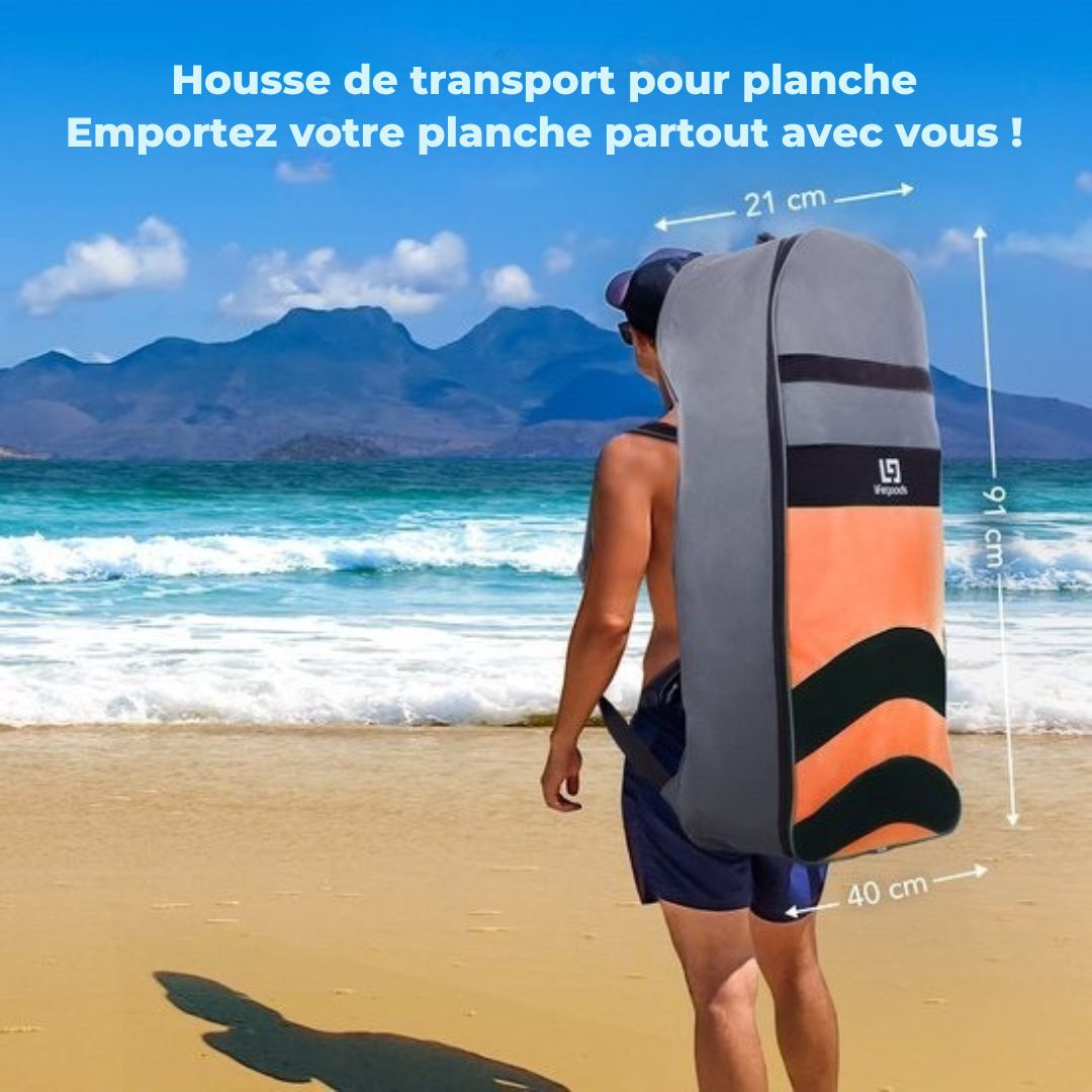 Paddle LifeGoods SUP Board - avec siège - Set complet - Max. 135KG - 320x81cm - Orange