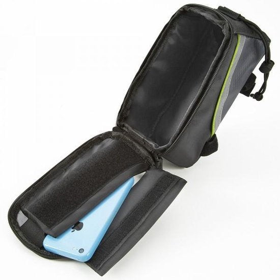 TecTake - Sacoche de cadre sacoche de vélo pour par exemple smartphone etc. noir vertL 401610
