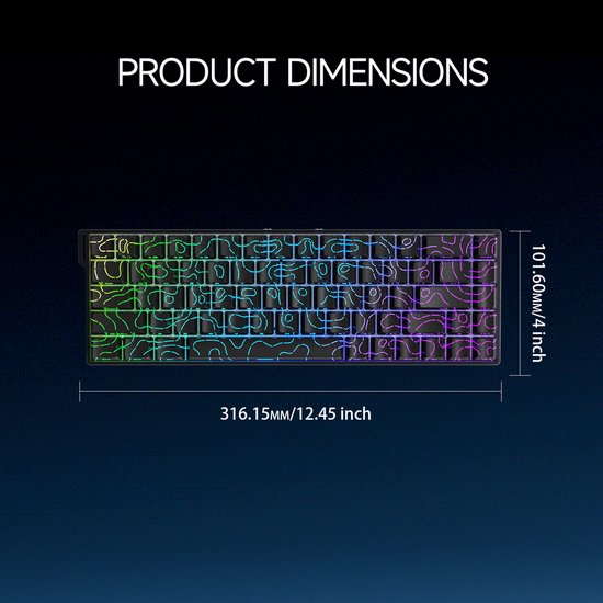 Ajazz AK680 V2 HE - Clavier gaming filaire à 65 % - Touches magnétiques - Effet Hall - Rapid Trigger - QWERTY - Contour noir