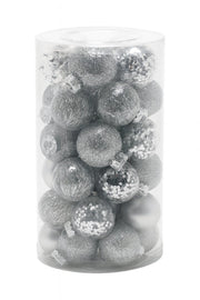 Lot de 50 boules de Noël argentées Ø 5 cm - Décoration de Noël élégante et durable