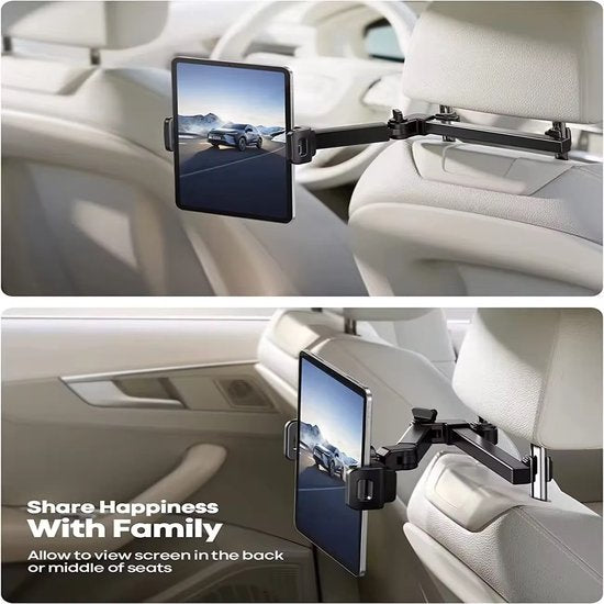 Support pour tablette Garpex® Luxe pour voiture - Appuie-tête - Rotation à 360 degrés - Compatible avec les tablettes, les téléphones et bien plus encore