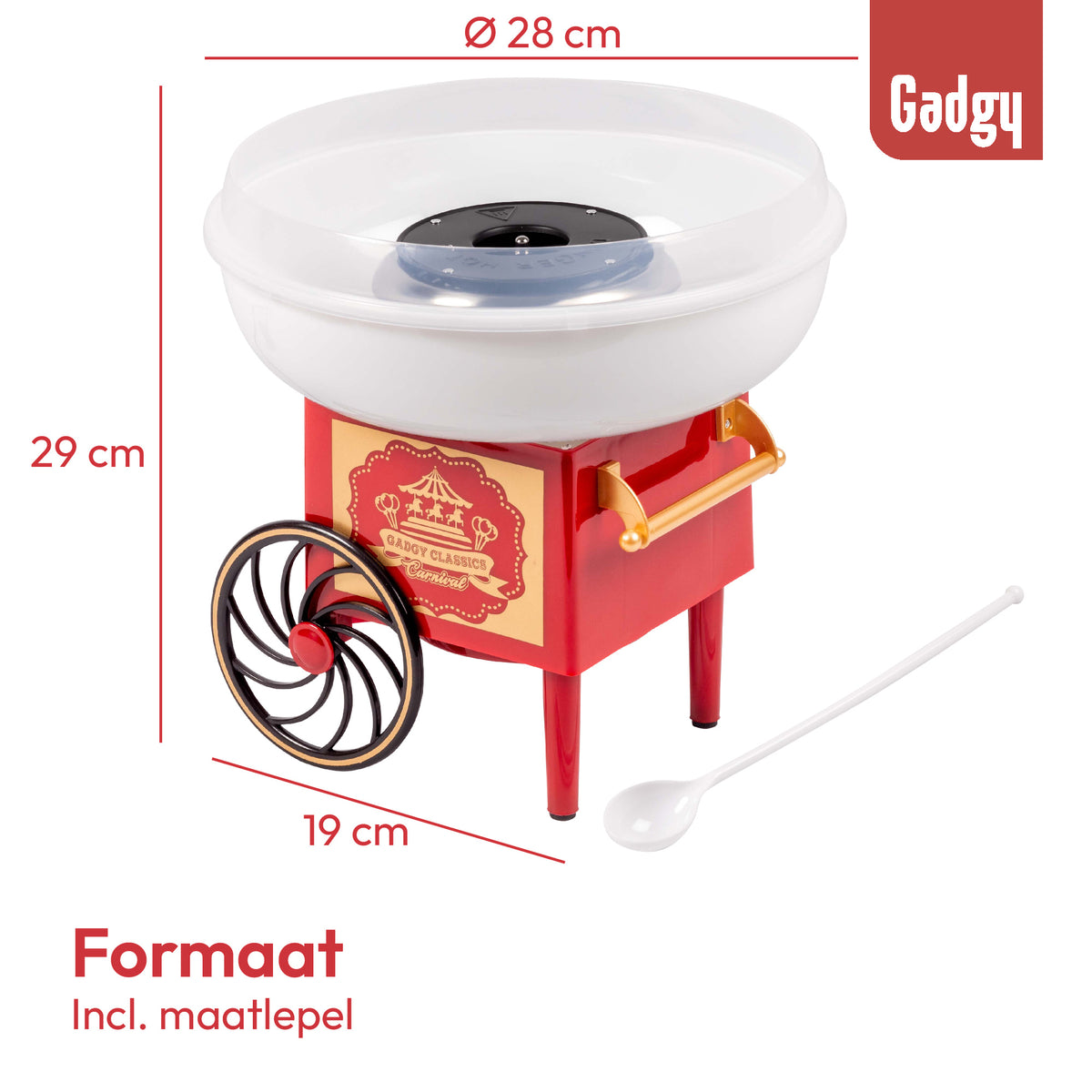 Gadgy Suikerspinmachine - Suikerspin Machine incl. maatlepel - Suikerspinmakers - Kinderfeestje - Suikerspinmachines