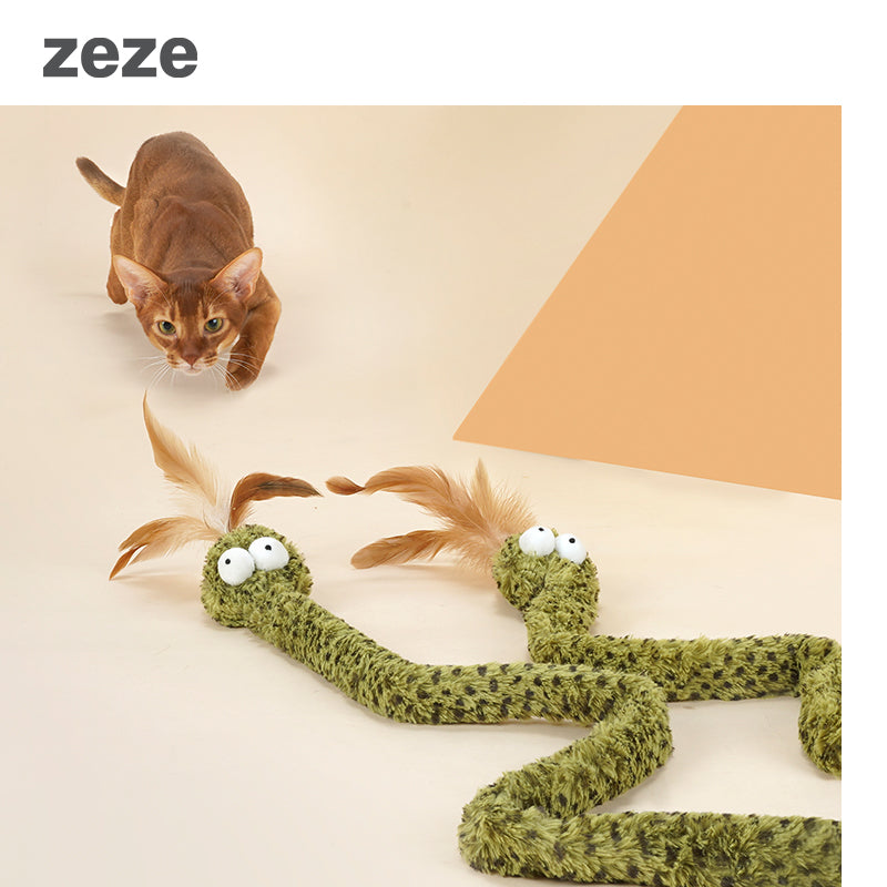 Cette canne à chat « serpent à cliquet »
