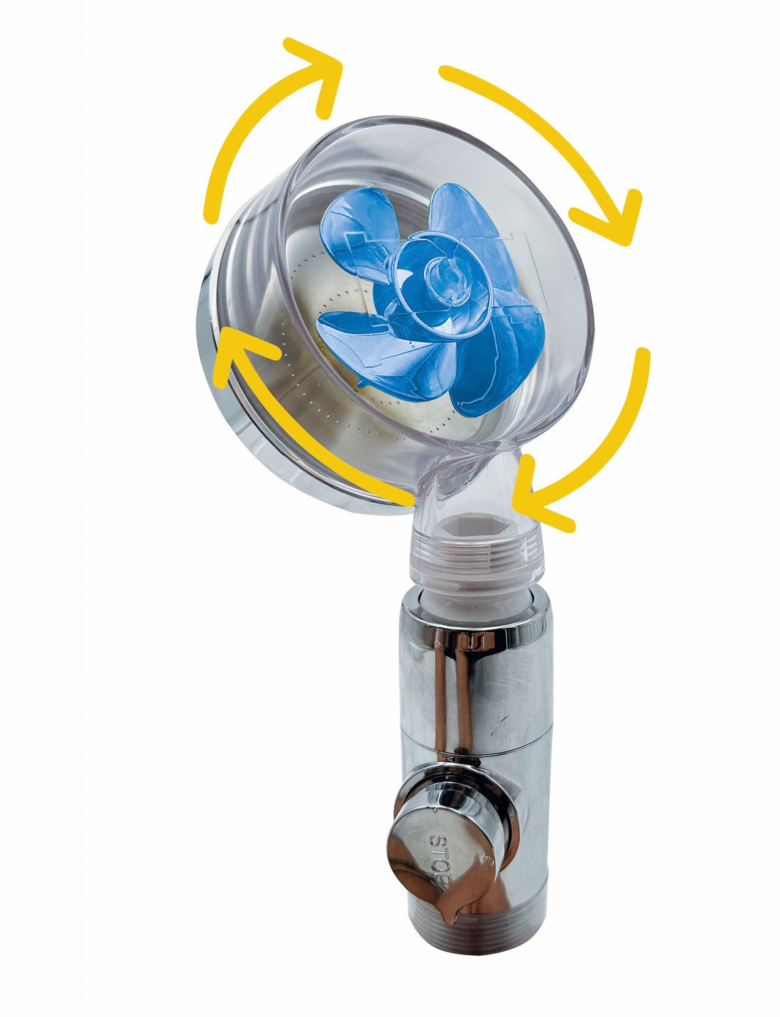Pomme de douche Aquadon EcoTornado - Bleu