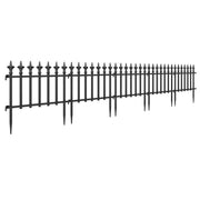 Clôture de jardin Coast - Clôture pliable en métal, 5 éléments - souple et décorative - noire 56 x 44 cm