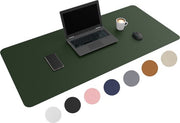 Tapis de bureau professionnel WURK - cuir synthétique - Organisateur de bureau - Accessoires de bureau - Comprend un clip pour câble - Tapis de souris XXL - 120x60 - Vert