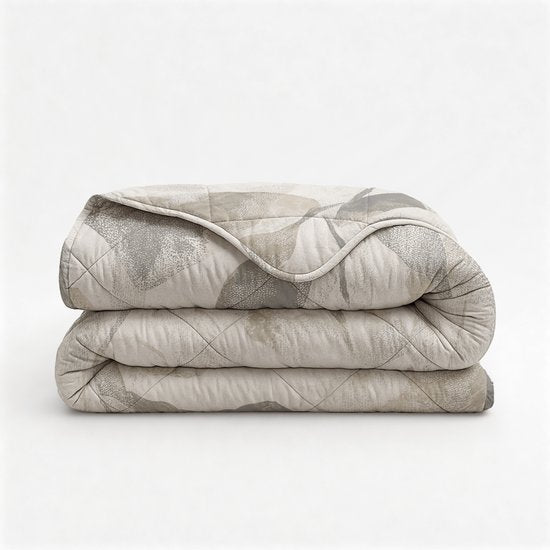 Sleeptime® 2 en 1 Couette sans housse Misty - Couette lavable - 200 x 220 - Beige/Gris