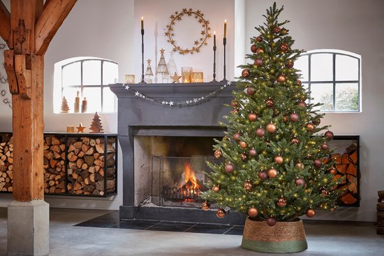 Black Box Trees Frasier - Sapin de Noël au volume généreux et 1 298 branches - Décoration de Noël d'intérieur - Sapin artificiel facile à monter - H 155 x Ø 109 cm - Vert