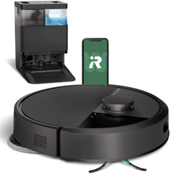 iRobot Roomba® Plus 405 Combo Robot + station de recharge Autowash™ - Robot aspirateur avec fonction de lavage - Noir - G1850