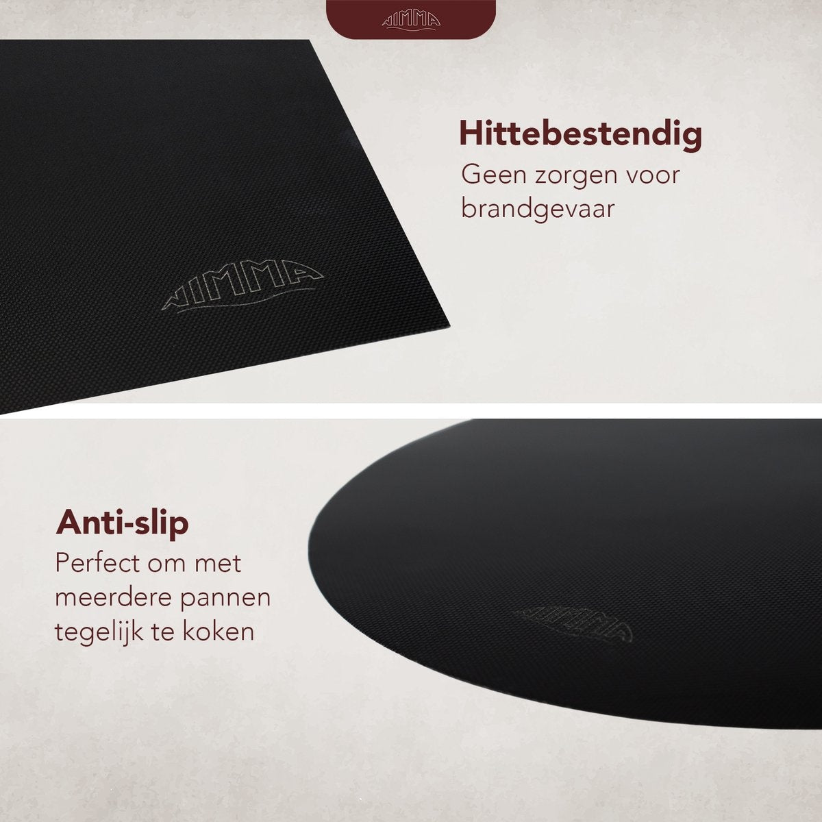 Nimma® Protecteur d'induction - Lot de 5 - Tapis d'induction rond et carré - Jusqu'à 240 degrés - Ø22cm - Silicone