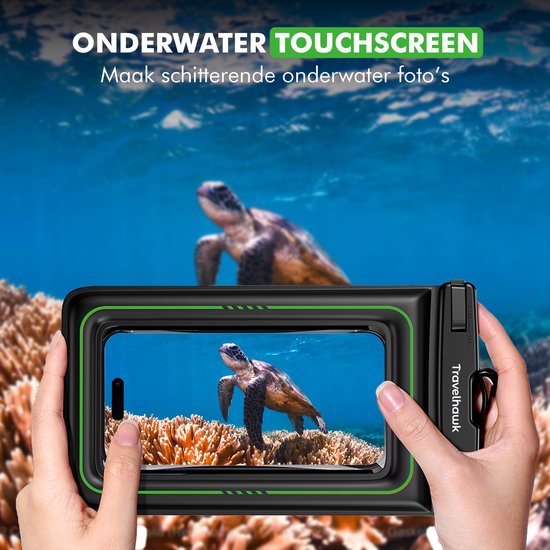 Étuis étanches pour téléphone Travelhawk - Lot de 2 Drybag - Étui sous-marin - Pochette étanche pour téléphone - Compatible avec tous les smartphones - Convient également pour les passeports et les cartes bancaires - Transparent - Eau - Vacances - Baignad