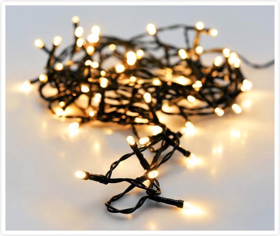 Guirlande lumineuse de Noël 40 LED - 3 m - blanc très chaud - minuterie - modes d'éclairage - mémoire - usage extérieur/intérieur