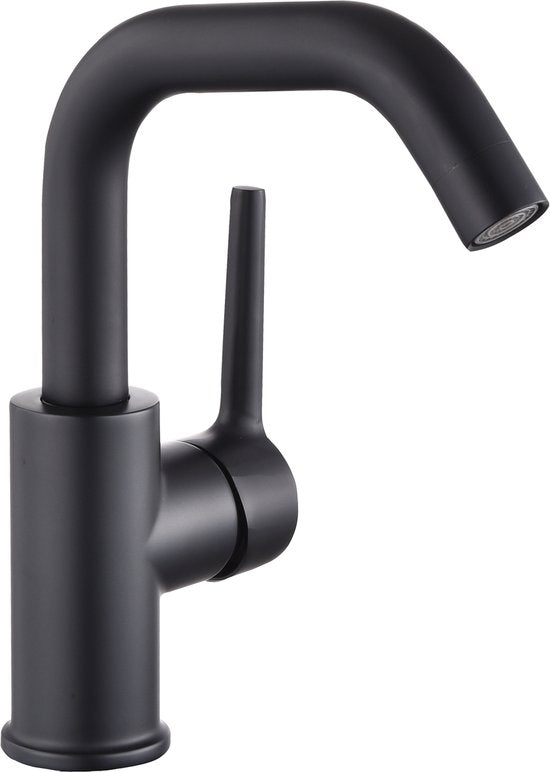 Inspire Cranes - Mélangeur lavabo - Mélangeur salle de bain - avec raccords - Noir