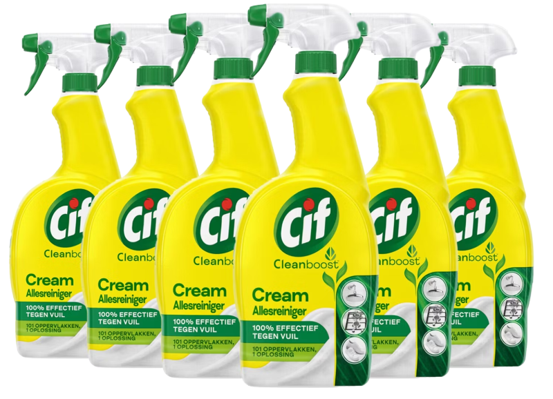 6x CIF Cream Spray nettoyant universel - 700 ml - Efficace et polyvalent