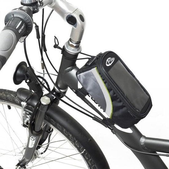 TecTake - Sacoche de cadre sacoche de vélo pour par exemple smartphone etc. noir vertL 401610