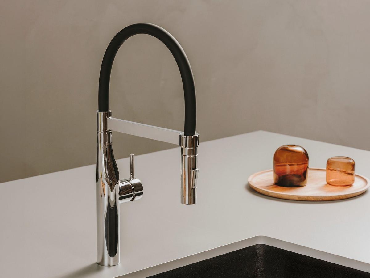 Mitigeur de cuisine Roca Glera Pro - Mousseur extractible - Chromé - Adapté à la basse pression