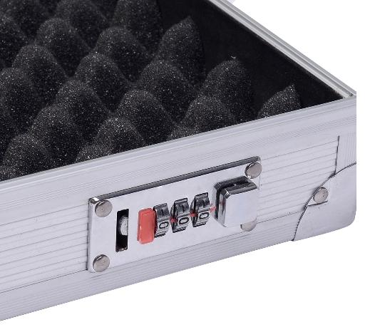Mallette de protection côtière avec mousse de protection - Aluminium - Ignifuge - 47 x 25 x 8 cm