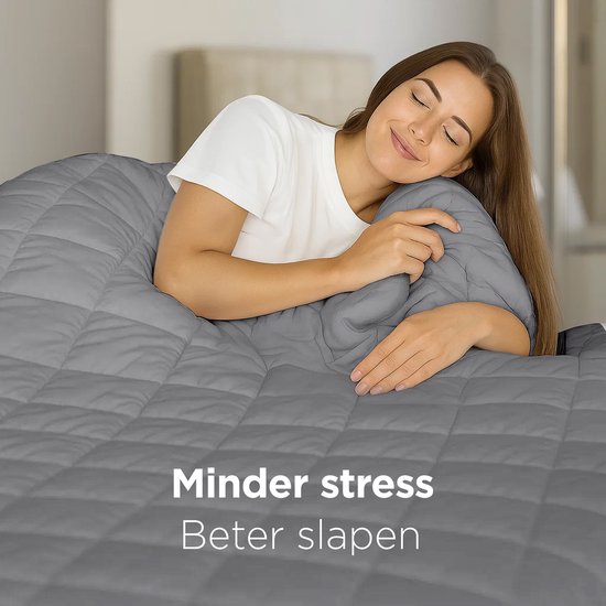 Couverture lestée CozySense® 9kg - 100% Tencel - Couverture lestée - Couverture lourde avec régulation de la température et confort respirant - GLASS-Flow® Distribution de la pression -1-personne - Gris