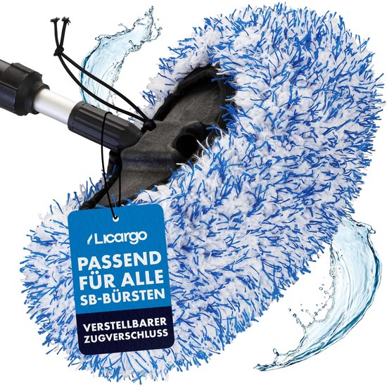 LICARGO Housse de brosse pour brosses en libre service - pour un lavage en douceur sans rayures - housse de brosse extra douce et absorbante - pour toutes les brosses Housse de brosse pour brosses en libre service lavage