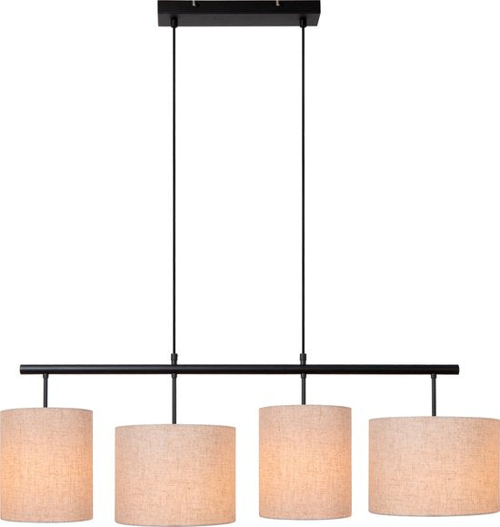 Lucide MAYA - Suspension - 4xE27 - Beige - Japandi