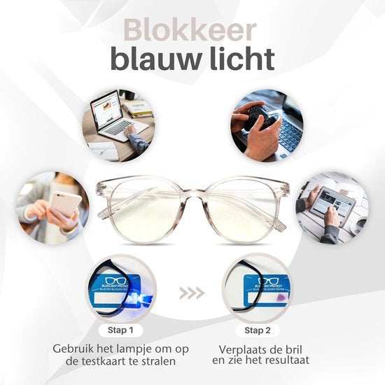 LC Eyewear Lunettes d'ordinateur - Lunettes à lumière bleue - Lunettes à lumière bleue - Lunettes d'affichage - Unisexe - Transparent