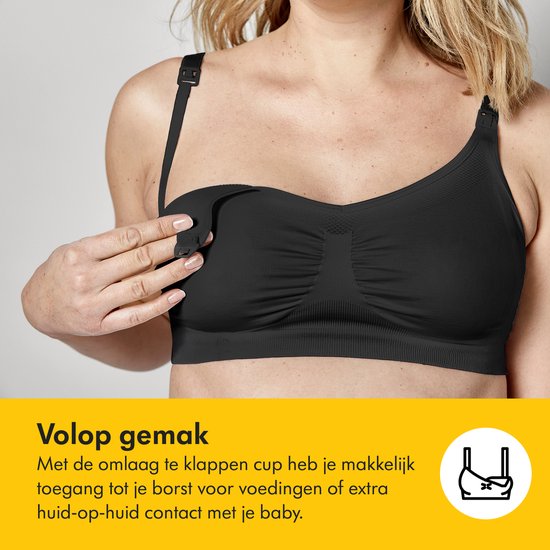 Soutien-gorge Medela Keep Cool - Soutien-gorge d'allaitement sans coutures - Soutien-gorge de grossesse avec 2 zones respirantes - Tissu Soft Touch - Blanc - Taille M