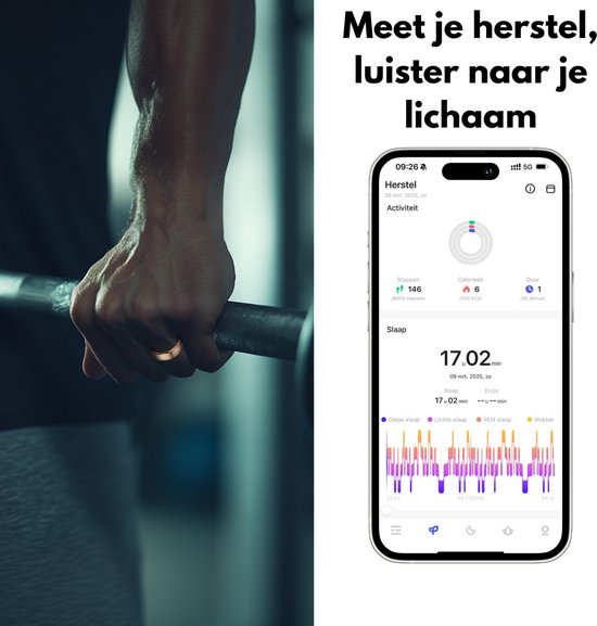Focus® S2 Smart Ring - Argent - Taille 11 - AI Coach - Fréquence cardiaque - Cycle menstruel - Moniteur de sommeil - Score de récupération - Smart Ring - Performance sportive - Podomètre - Étanchéité IP68 - Mesure O2 - Femmes - Hommes - Wearables - Boîtie