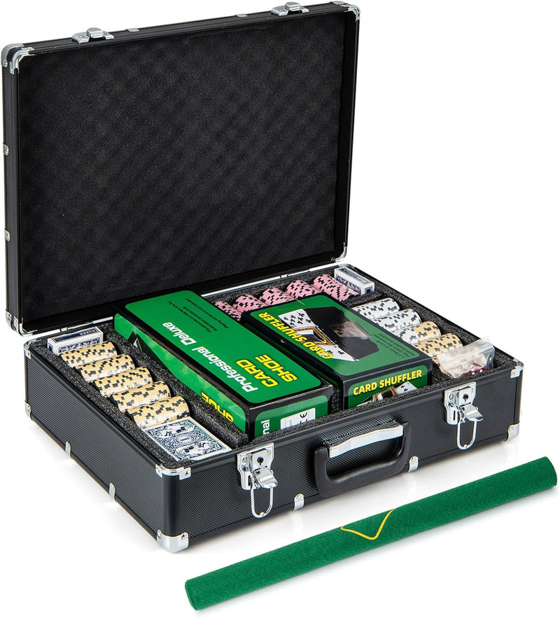 Jeu de poker Coast - 300 jetons - avec mallette portable noire