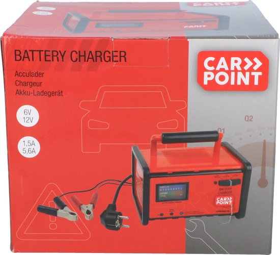 Carpoint Chargeur de batterie 6-12V | chargeur de maintien pour batteries au plomb et au gel