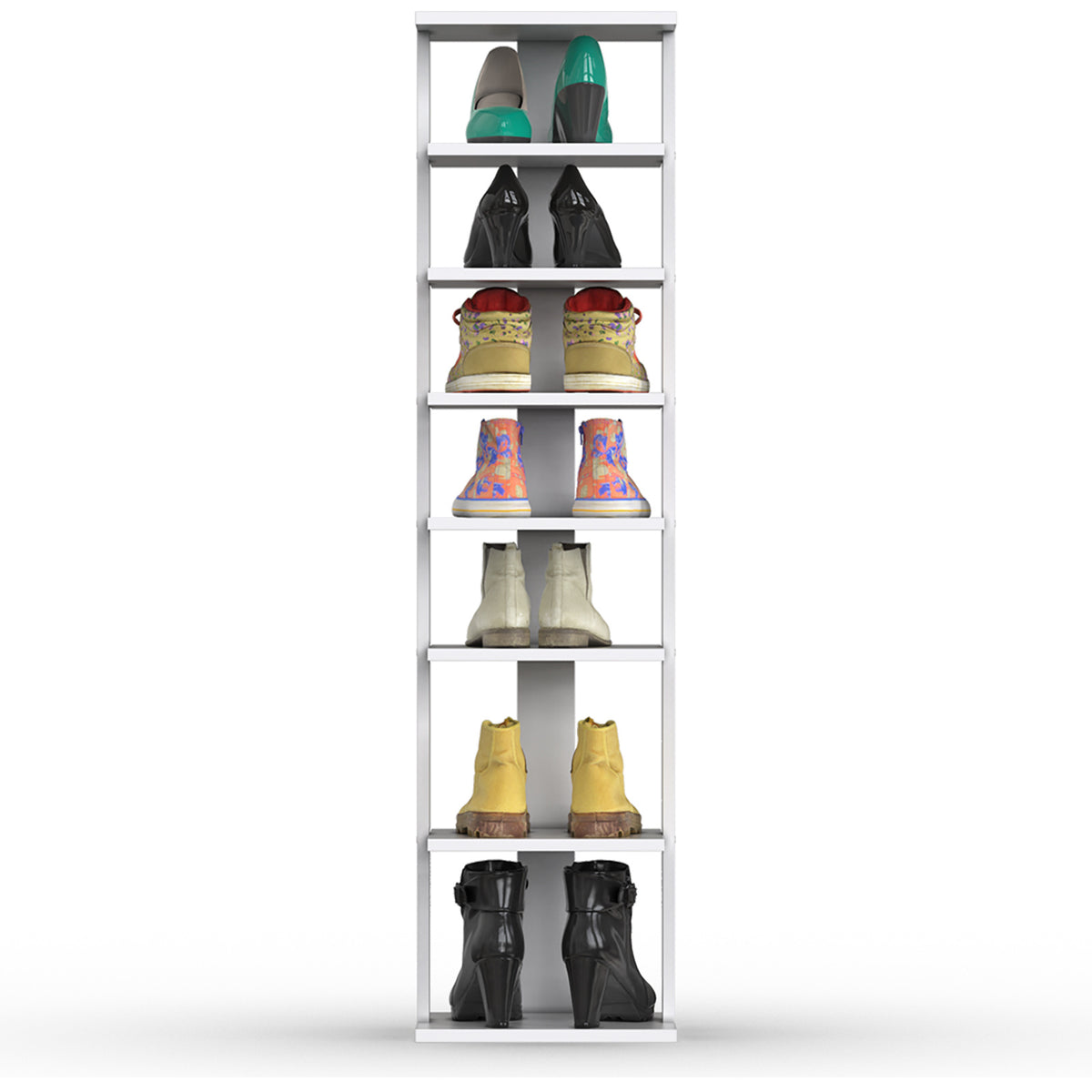 Coast Rangement pour chaussures - 8 couches - 29 x 26 x 110 cm - Blanc
