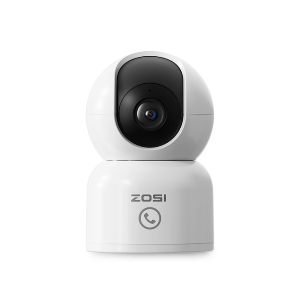 Caméra d'intérieur ZOSI - 4 MP 2,5K - Wi-Fi - Orientable à 360° - Détection de mouvement - Vision nocturne - Audio bidirectionnel - Commande via l'application
