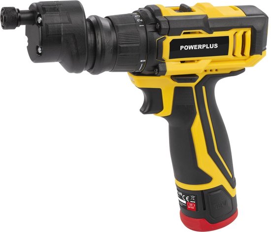 Tournevis multifonction compact 4-en-1 12 V POWXBOX001 – avec batterie 12 V et chargeur 2,0 Ah