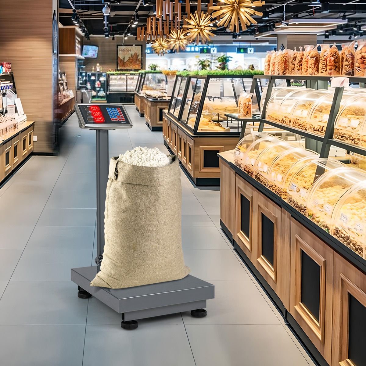 Balance numérique Coast - Capacité de 300 kg - Calcul du prix - Argent
