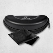 Étui rigide HD Polar View - Étui à lunettes avec chiffon de nettoyage en microfibre