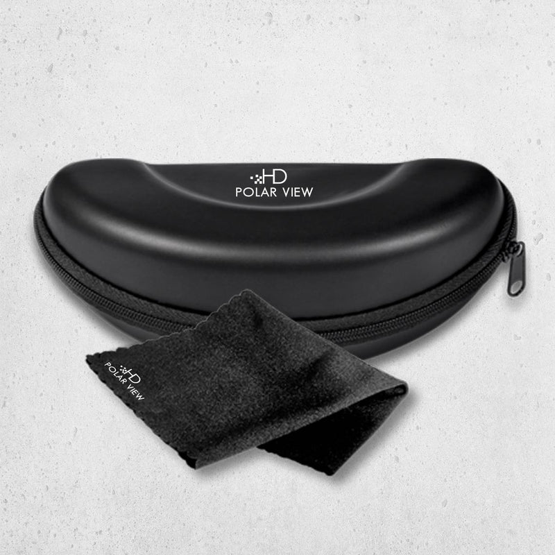 Étui rigide HD Polar View - Étui à lunettes avec chiffon de nettoyage en microfibre