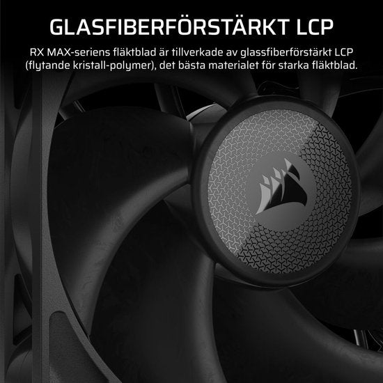 Kit de démarrage Corsair iCUE LINK RX120 MAX PWM Thick Fans - Lot de 3 ventilateurs - 120 mm - 71,28 cfm - 400 - 2 000 tr/min - 10 - 29,5 dBA - Avec hub système iCUE LINK - noir