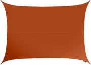 Perel Toile d'ombrage, hydrofuge, 4 x 3 m, 160 g/m², polyester, rectangle, terracotta