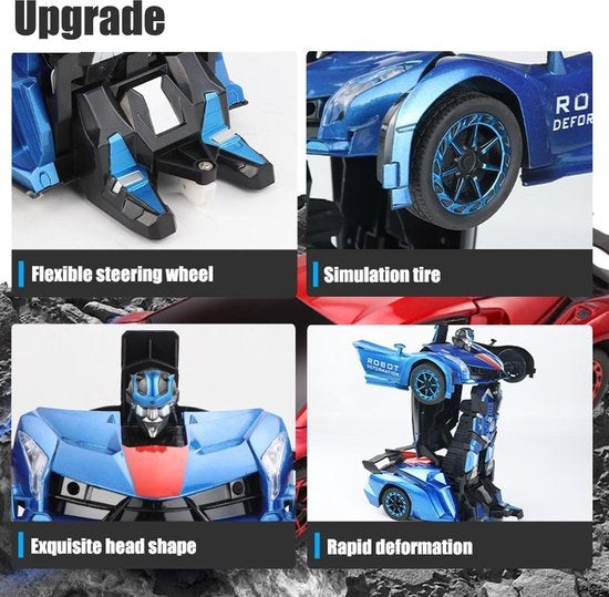 MEWAU 1:12 RC transforming car/robot - 2 in 1Afistance Controllable Car - Gesture perception - Toy Car - Red
